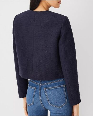 سترة LifeShe Tweed Blazer للنساء أنيقة مفتوحة من الأمام ومعاطف طويلة الأكمام للعمل المكتبي in Saudi Arabia
