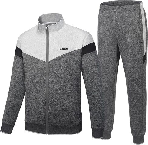 Libin Men's Tracksuits Sweatsuits for Men Sweat Track Suits Long Sleeve Causal Full Zip Jogging Athletic 2 Piece Outfits Set in Saudi Arabia