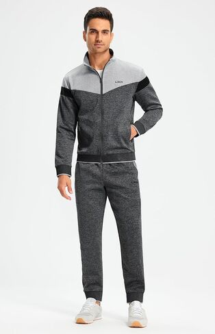 Libin Men's Tracksuits Sweatsuits for Men Sweat Track Suits Long Sleeve Causal Full Zip Jogging Athletic 2 Piece Outfits Set in Saudi Arabia