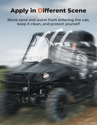 KEMIMOTO UTV الزجاج الأمامي الزجاج الأمامي للخدمة الشاقة الزجاج الأمامي الكامل متوافق مع 2006-2008 الكركدن 450، 2004-2007 الكركدن 660، 2008-2013 الكركدن 700 in Saudi Arabia