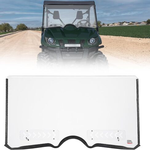 KEMIMOTO UTV الزجاج الأمامي الزجاج الأمامي للخدمة الشاقة الزجاج الأمامي الكامل متوافق مع 2006-2008 الكركدن 450، 2004-2007 الكركدن 660، 2008-2013 الكركدن 700 in Saudi Arabia