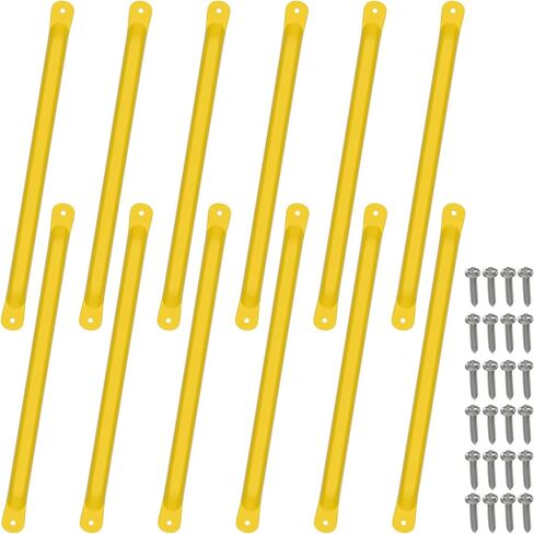 مجموعة أرجوحة للعب على شكل قرد مقاس 21 بوصة، مجموعة سلالم للساحات الخلفية للتسلق في الداخل والخارج، أدوات قضبان القرد الفولاذية مع براغي (أصفر، 12 قطعة) in Kuwait