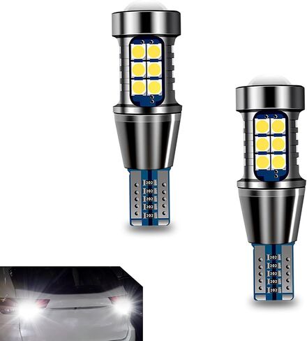 2 قطعة 1156 سيارة LED عكس الضوء، 3030-27SMD دائمًا على غطاء من خليط معدني تيار مستمر فك لمبة غير قطبية، ملحقات تصميم متكاملة مقاومة للماء، متوافقة مع معظم الموديلات (أبيض) in Saudi Arabia