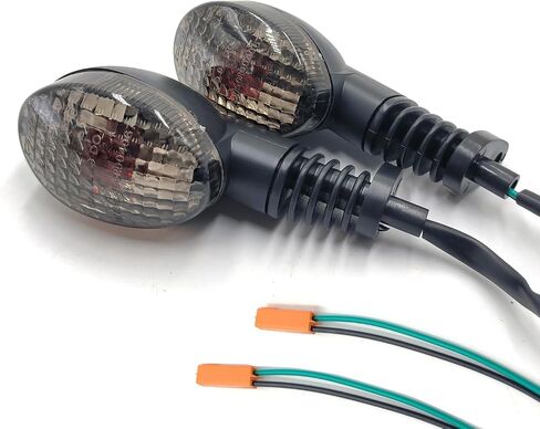 Motorcycle Turn Signal Indicator Light Blinker Blub Lamp Compatible with KAWASAKI Ninja 250 2008-2012 KLX 250SF KLX250SF 2009-2011 (Smoke) in Kuwait