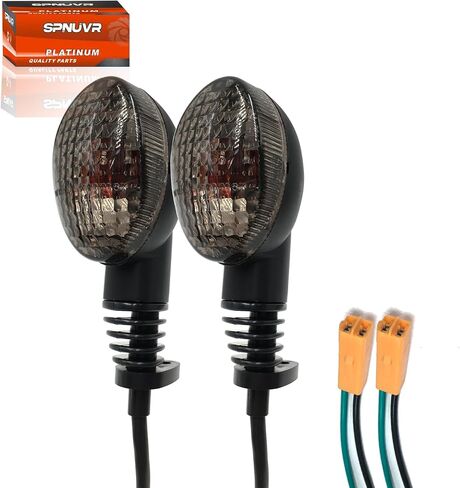 Motorcycle Turn Signal Indicator Light Blinker Blub Lamp Compatible with KAWASAKI Ninja 250 2008-2012 KLX 250SF KLX250SF 2009-2011 (Smoke) in Kuwait