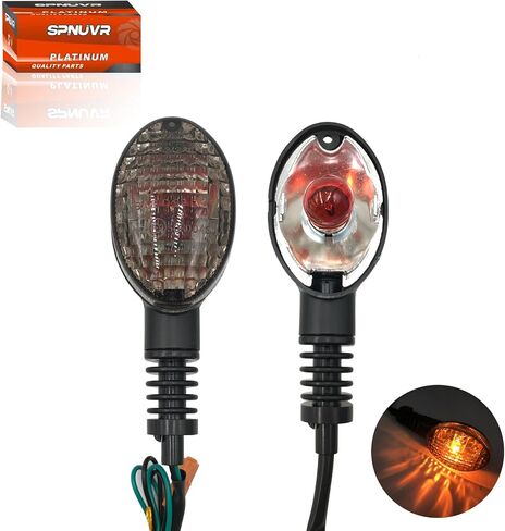 Motorcycle Turn Signal Indicator Light Blinker Blub Lamp Compatible with KAWASAKI Ninja 250 2008-2012 KLX 250SF KLX250SF 2009-2011 (Smoke) in Kuwait