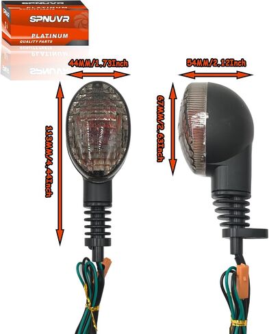 Motorcycle Turn Signal Indicator Light Blinker Blub Lamp Compatible with KAWASAKI Ninja 250 2008-2012 KLX 250SF KLX250SF 2009-2011 (Smoke) in Kuwait