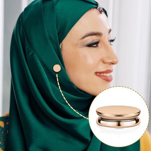 8pcs Hijab Magnetic Pins, Multi-Purpose Magnetic Scarf Clip Strong Pinless Brooch Magnetic No-Snag Scarf Magnetic Clasp Magnetic Brooch Pin for Woman Hijabs Scarves Clothes (Black) in Saudi Arabia