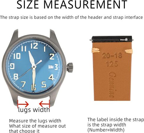 Quick Release Leather Watch Band,Top Grain Leather Watch Straps, Italian Calfskin Watchbands Replacement Strap for Men Women 16mm 18mm 19mm 20mm 21mm 22mm 24mm in Saudi Arabia
