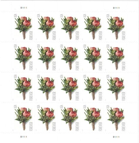 ختم USPS Celebration Boutonniere Forever (ورقتان، 40 ختمًا) in Saudi Arabia