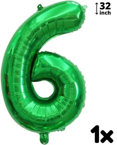 DIWULI Dinosaur Party Decorations Set - Number 3 Balloon green, Dinosaur Balloons, Dinosaur Birthday Decorations, Long Neck Dinosaur Decorations 3rd Birthday Party, Supplies Foil Big Green Balloons in Kuwait