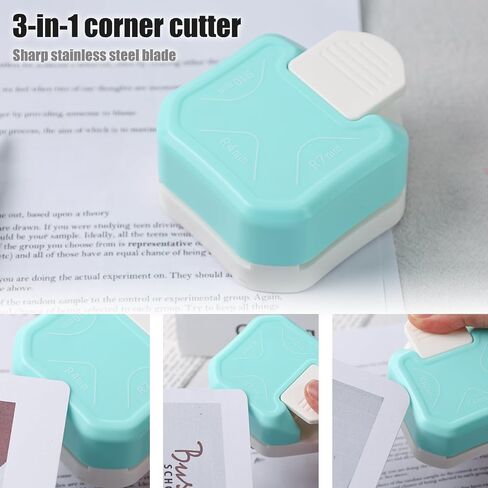 Koogel Corner Rounder Punch, 3 in 1 （R4mm + R7mm + R10mm） Paper Punch Corner Cutter for DIY Projects Paper Crafts Scrapbooking Card Making in Saudi Arabia