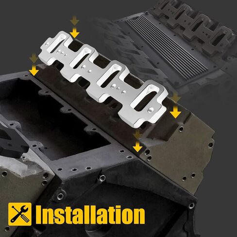 LS1 Cathedral Port Cylinder Head to LS3 LSA ZL1 CTS-V Rectangle Adapters - Silver in Saudi Arabia