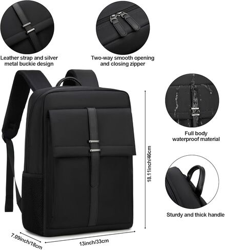 حقيبة ظهر للكمبيوتر المحمول Dobaly للرجال والنساء، حقيبة كمبيوتر محمول مقاومة للماء مقاس 15.6 بوصة للعمل والمكتب والكلية in Kuwait