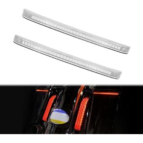 Motorcycle LED Saddlebag Light Running Brake Sequential Turn Signal Tail Lamp Fit for Harley Touring Street Gilde Road King Road Gilde Electra Glide Ultra Limited 2014-2023 Clear Lens