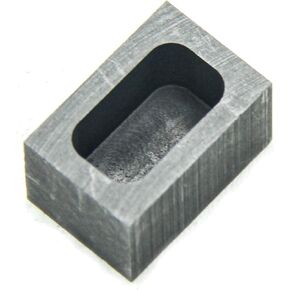 Graphite Ingot Mold, Melting Casting Mould, Silver Ingot, for Gold Silver Aluminum Copper Brass Zinc Plumbum and Alloy Metals,(24x16x14mm-30g Gold; 14g Silver)