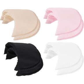 4 Pairs Sponge Shoulder Pads for Womens Bra Strap Pads for Shoulders Set-in Shoulder Pads, Shoulder Enhancer Sewing Supplies for Women Men Round Shoulders Blazer T-Shirt （4 Colors）