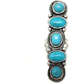 Western Concho Adjustable Cuff Ring Navajo (Turqouise)