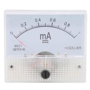 Analog Current Panel Meter 0~1MA 85C1 Charging Battery Ampere Tester Gauge for Electrical Equipment Auto Circuit Measurement in Power