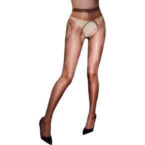 Shiny Oil Pantyhose for Women Sheer Suspender Pantyhose Oily Gloss Tights 3D Ultra-thin Smooth Stockings