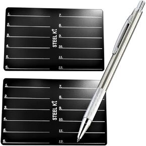Metal Crypto Seed Phrase Backup Engraver Kit 2 Stainless Steel Plates with Pen Scribe Seed Storage for Bitcoin and BIP39 Cryptocurrency Hardware Wallets