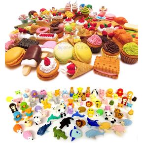 Iwako Erasers Animal & Dessert Assorted Collection - Pack of 30 (15 Animals + 15 Desserts)