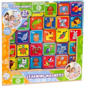 Boley Roo Crew: Magic Doodle Board - 9 Pieces - Travel Friendly, Sketch & Erase, Animal Shapes, ABC, Magnetic Writing Toy, Preschool, Toddler & Kids Ages 3+