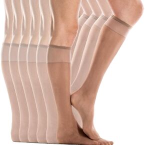 Silkies Women's Knee Highs 6 Pair Pack
