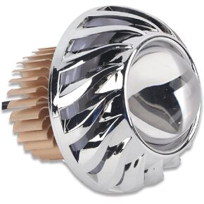 Keenso Motorcycle Angel Eye Lights, Hi/Low Beam LED Projector Headlight Dual Halo Lens Angel Devil Eye Spot Lights (Blue Halo Ring)