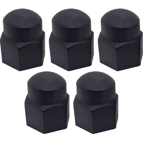 A.A 20 Pack -13/16" Black Nylon Lug Nut Cover Cap for Trailer Camper Travel Truck (20, Black)