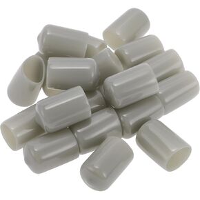 20pcs Cylindrical Shape Wheel Lug Nut Bolt Rims Tire Nut Screws Dust Cap Cover Nut Protection PVC White 19mm