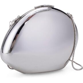 YYW Evening Clutch Purse for Women Metal Reflective Shoulder Bag Unique Handbag for Wedding Party Prom