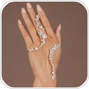 Rhinestone Leaf Olive Branch Bracelets Bridal Charm Leaf Wedding Cuff Bracelets for Women Brides