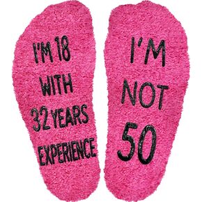 50th Birthday Gifts Ideas Cotton Socks, Best Gifts 50th Birthday, 50 Year Old Birthday Gifts for Women, 50th Birthday Gifts for Her, Cool Gifts for 50 Year Old, Thanksgiving Christmas Gifts for Women