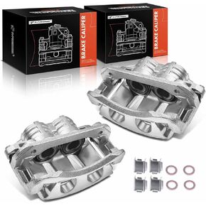 A-Premium Disc Brake Caliper Assembly with Bracket Compatible with Select Ford Models - For Mustang 2005 2006 2007 2008 2009 2010 2010 - Front Driver and Passenger Side, 2-PC Set