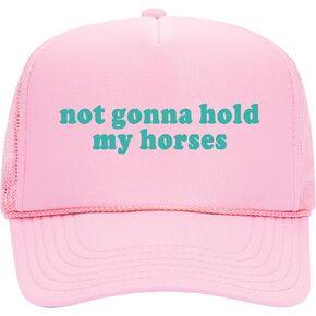 Not Gonna Hold My Horses Trucker Hat | Vintage Cowboy Cowgirl Western Funny | Premium Mesh Foam Snapback Hat for Men & Women