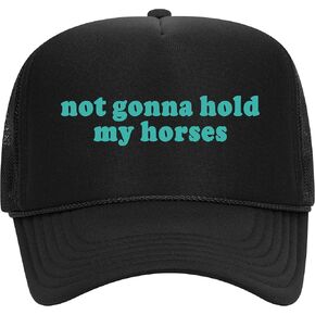 لن أحمل قبعة سائق الشاحنة الخاصة بخيولي | خمر رعاة البقر راعية البقر الغربية مضحك | قبعة Snapback من الإسفنج الشبكي الفاخر للرجال والنساء
