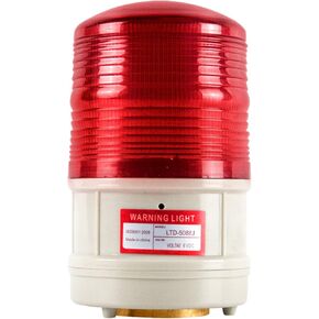 Strobe Beacon Warning Light Battery Flashing Lights with 89dB Alarm Sound LED Red Magnetic Strobe Light for Site, Road Construction Safety Warning