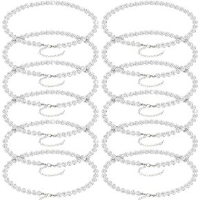 12 Pcs Bling Baseball Necklace Beaded Baseball Necklace Ice Baseball Necklace Cool Gifts for Baseball Players Lovers