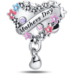 LIGHTDOG 925 Sterling Silver Charm fits Pandora Charm Bracelet Necklaces Pendant Bead Charms Jewelry Gift for Women Family Friends