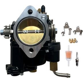 Super E Carburetor 11-0420 for HD Sportster Big Twin Shorty Carb Black (with Jets + Fuel Filter + Spark Plug)