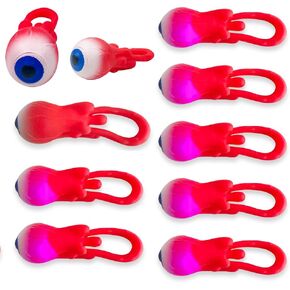 10PCS Halloween Squishy Flying Eyeball Slingshot Toy, Flicking Rubber Eyeball Sling Shot Spooky Halloween Toy for Halloween Party Goodie Bags