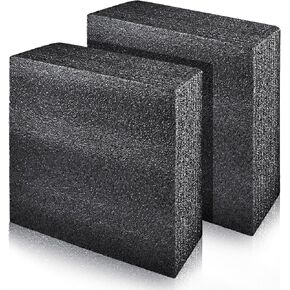 2 PCS Polyethylene Foam Block 12 x 10 x 3.5 In Black Packing Sheet,Thick Foam Padding Cuttable Foam Inserts for Crafts,Cases and Boxes Packing,Black