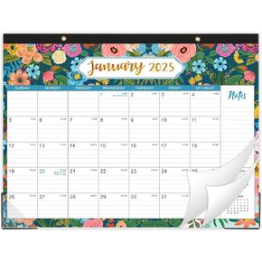 2025 Desk Calendar - 2025 Calendar from Jan. 2025 - Dec. 2025, Monthly Desk Calendar 2025, Calendar 12x17 with Corner Protector and Large Ruled Blocks