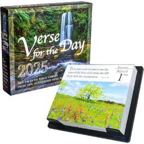 Verse for the Day Calendar 2025 - Daily Bible Calendar with KJV Scripture - 365 Pages