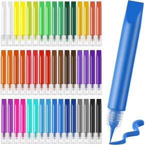 48 Pcs Suncatcher Paint Pens for Kids Stained Glass Pigment Window Art Paint Pens Suncatcher Paint Crafts Sets for Kids(10ML Each,24 Colors)