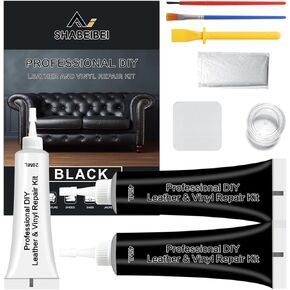 Leather Repair Kit for Furniture, Leather Couch Repair Kit for Sofa, Jacket, Car Seats and Purse with Super Easy Instructions Repair Tears & Burn Holes (Brown.)