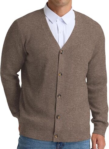 RQP Men's Cardigan Sweaters Long Sleeve V-Neck Sweaters Slim Fit Casual Buttons Down Knitted Sweaters in Saudi Arabia