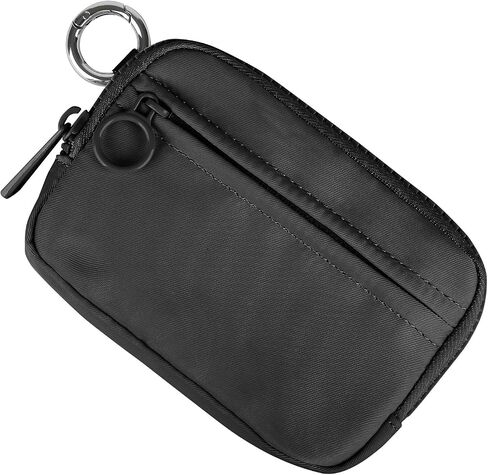 Didida The Iris Wallet Zip Card Case with ID Window Purses for Women Coin Purse with Zipper Mini Portable Keychain Wallet, Black in Saudi Arabia
