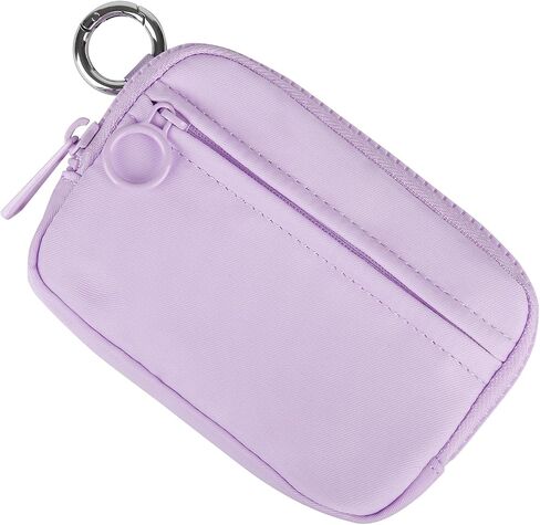 Didida The Iris Wallet Zip Card Case with ID Window Purses for Women Coin Purse with Zipper Mini Portable Keychain Wallet, Black in Saudi Arabia